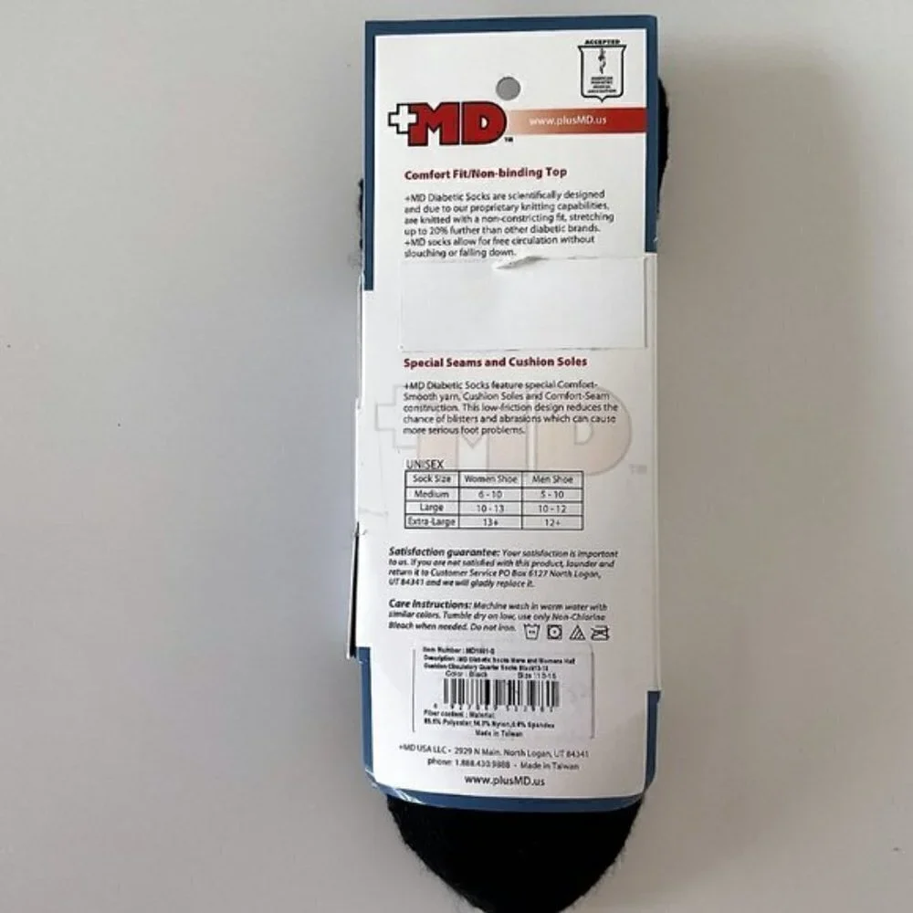 DIABETIC COMFORT SEAM SOCKS MD UNISEX 2 PACK